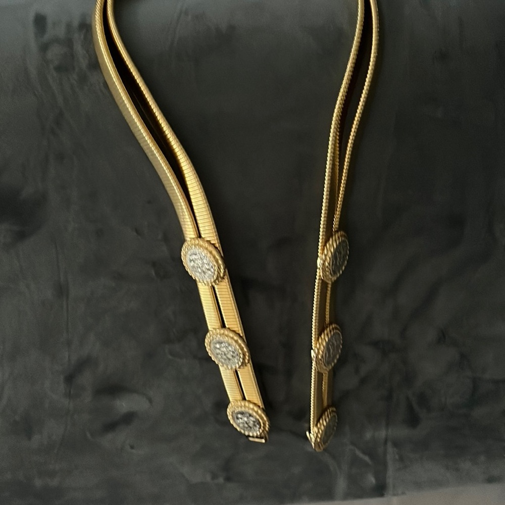 An elegant, gold plated brass, stone, glass 24k